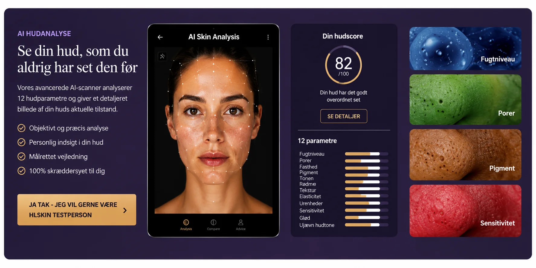 AI hudanalyse - se din hud som du aldrig har set den før